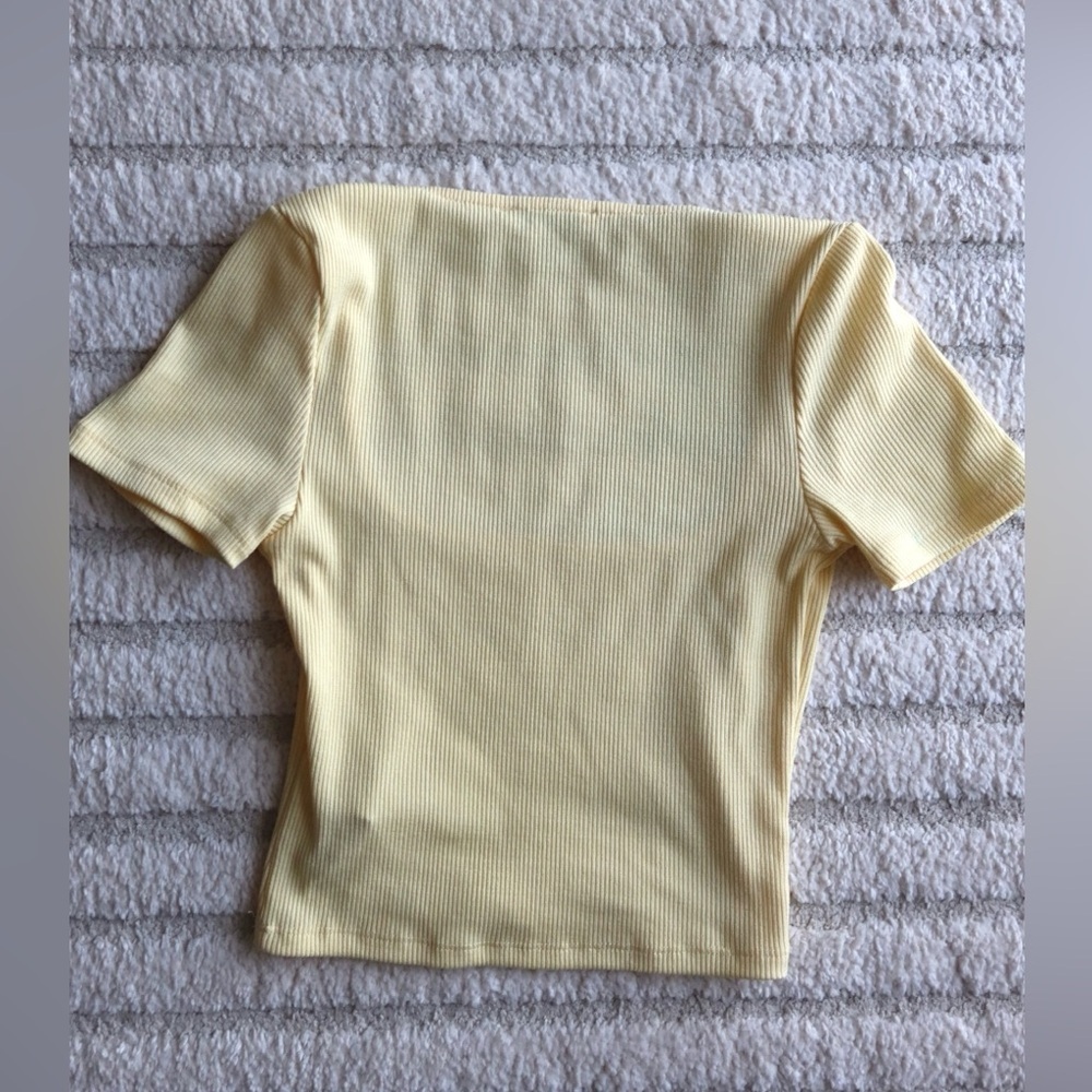 Zara Square Neckline Ribbed Top - Picture 5 of 6